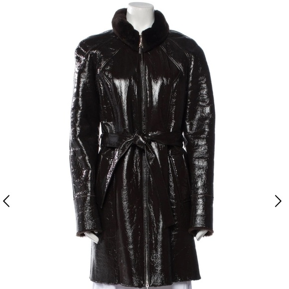 SAKS POTTS Fusun Lamb Leathet Coat - Picture 3 of 14